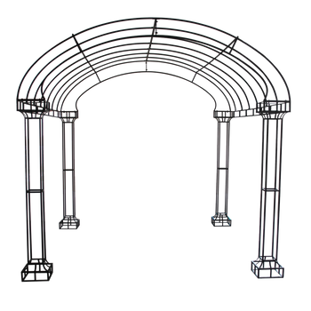 ALTANA GARDEN 300 x 300 x 288 CM ARCHED ANTIQUE BLACK *8192