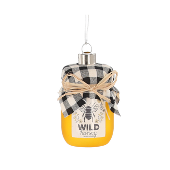 GLASS BAUBLE - HONEY JAR 5 x 8,9 CM