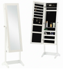 JEWELRY CABINET WITH MIRROR WHITE 34 X 35.5 X 140 CM