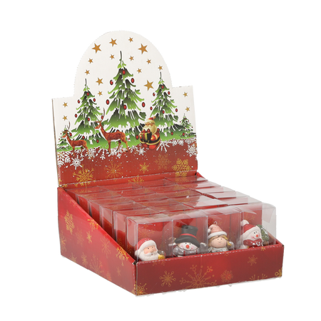 FIGURKA BOŻONAR. – MIKOŁAJ / BAŁWAN / ANIOŁ 4 x 3 x 6 CM opak=24 szt *5098