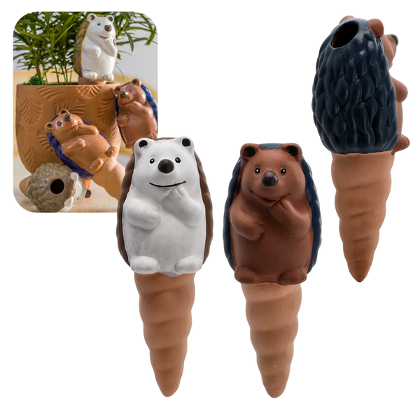 CERAMIC WATERING CAN 7.8 x 16.5 CM HEDGEHOG - MIX COLOR pack=4pcs