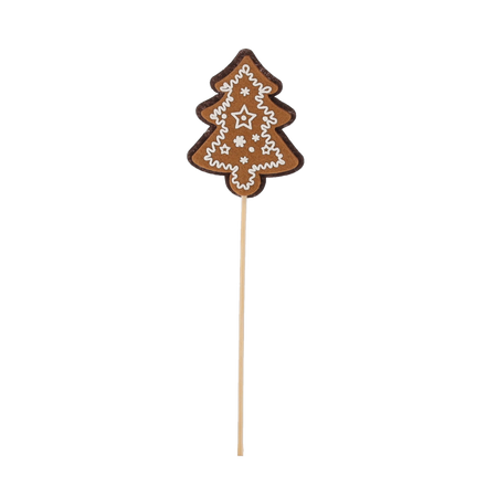 CHRISTMAS DECORATION - GINGERBREAD ON STICK MIX DESIGNS 8 x 8 CM