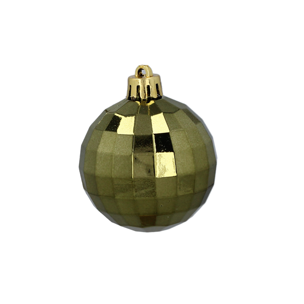 SET OF 35 BAUBLES OLIVE/COPPER/GRAPHITE MIX DESIGNS