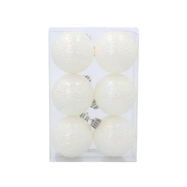 KPL. 6 BOMBÓNŮ CHOJNÝCH 6 CM BÍLÝ *2815