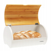 BREAD BOX SABROSO - ENAMELED WITH BAMBOO LID 38 X 25 X 18 CM WHITE