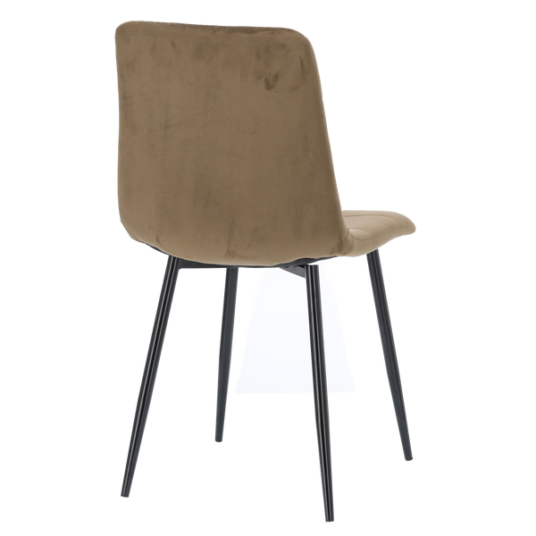 KRZESŁO NOWOCZESNE WELUROWE BRĄZOWE *2944