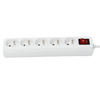 Predlžovací pás so spínačom 5 zásuviek 5 m biely *8749