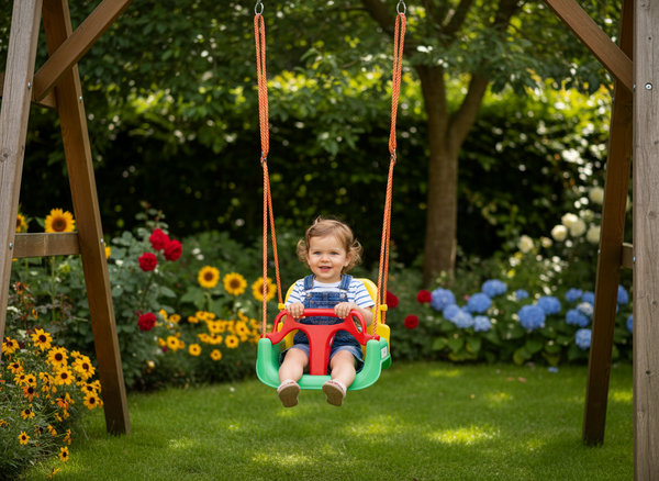 HUŚTAWKA DLA DZIECI KUBEŁKOWA 42 x 38 x 41 CM