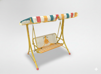 HUŚTAWKA OGRODOWA PODWÓJNA 117 x 73 x 107 CM Z DASZKIEM