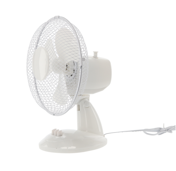 BIELY STOLNÝ VENTILÁTOR 25W