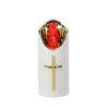 LED SVIECA RICO 12,5CM S BATÉRIAMI BIELA+ZLATÁ ČERVENÝ PLAMEŇ*7866