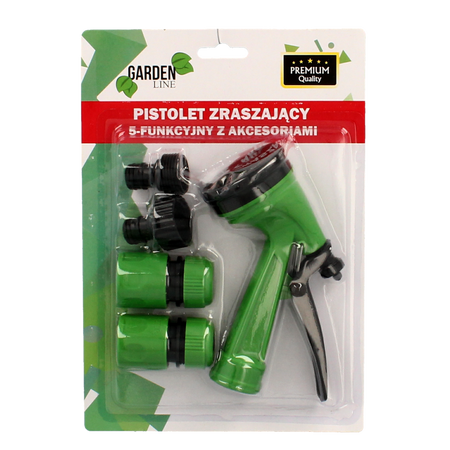 PISTOL DE IRIGARE 5-FUNCȚIONAL CU ACCESORII ambalaj=12 buc *4561