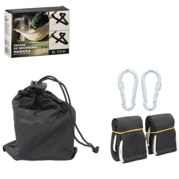 SET PENTRU FIXAREA HAMACULUI - CURELE CU CARABINE - CAPACITATE 1000kg *2733
