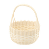 RATTAN BASKET 24 x 14/27 CM WITH HANDLE - WHITE