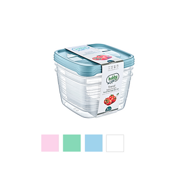 SADA 3 OBDĹŽNIKOVÝCH HLBOBÝCH NÁDOB TREND BOX 4L *6057