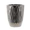 CERAMIC COVER FOR A POT 37 x 37 x 46 CM SILVER WAVY