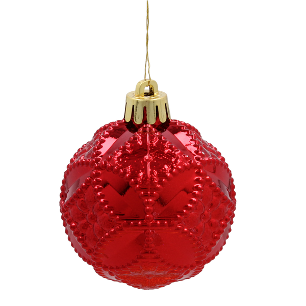 KPL. 20 BOMBEK 6 CM RED / GOLD / SILVER *3825