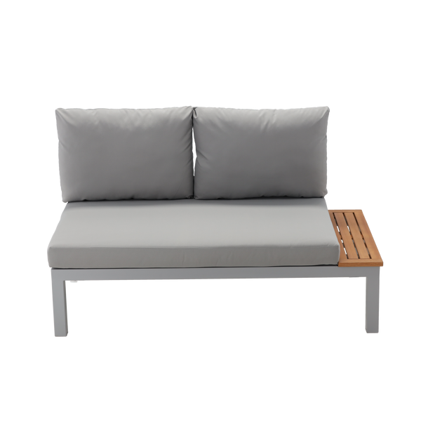 SET DE MOBILIER MODULAR DIN ALUMINIU "BOHITO" - MESA /WIM9865/ + 2 CANAPEURI /WIM9858 x2/