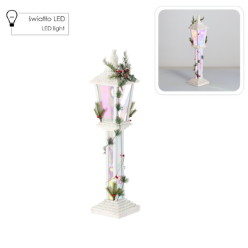 Vianočná biela LED lampa 19 x 19 x 85 CM *5188