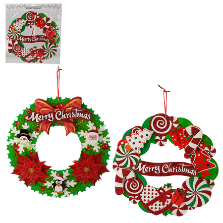 CHRISTMAS HANGING PAPER WREATH MIX DESIGNS
