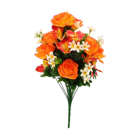 ARTIFICIAL BRANCH - ROSES AND ORCHIDS ASSORTED COLOURS