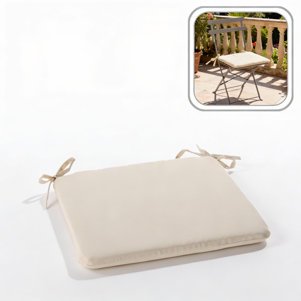 PODUSZKA NA KRZESŁO 40 x 40 x 3 CM BEŻOWA