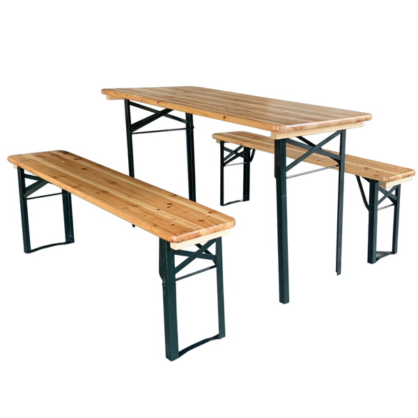 SÚPRAVA STOLU A LAVÍC - STOL 117 x 56 x 76 CM + 2 LAVICE 117 x 25 x 46 CM *0780