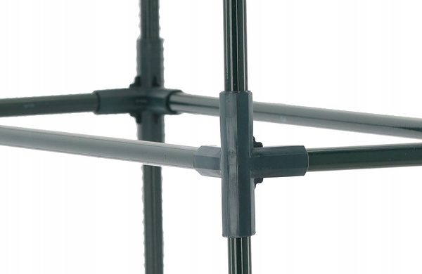 SZKLARNIA OGRODOWA Z PÓŁKAMI BIAŁA 140 x 73 x 200 CM *5484