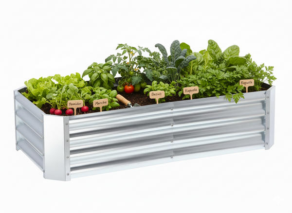 GRZĄDKA WARZYWNO-KWIATOWA 240 X 120 X 30 CM PROSTOKĄTNA OCYNK