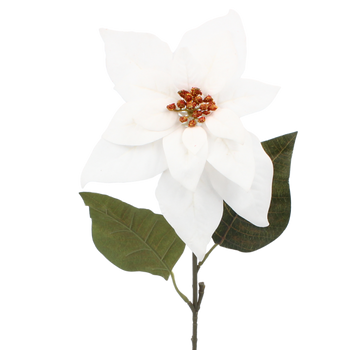 ARTIFICIAL FLOWER - POINSETTIA 65 CM WHITE