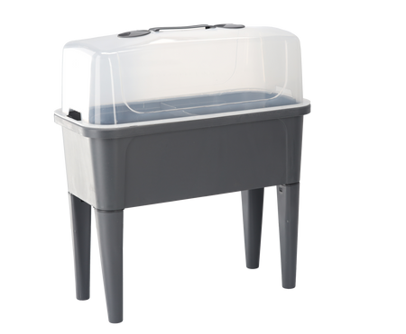 GREENHOUSE TABLE WITH LID 76 x 38 x 83 CM GREY
