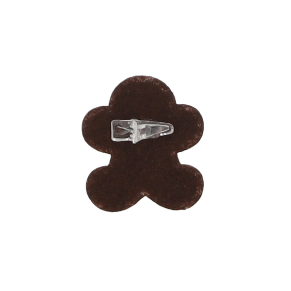 SET OF 4 GINGERBREADS WITH CLIPS MIX DESIGNS 3.5 x 4.5 CM