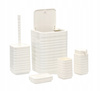 5-PIECE BATHROOM SET SQUARE WHITE