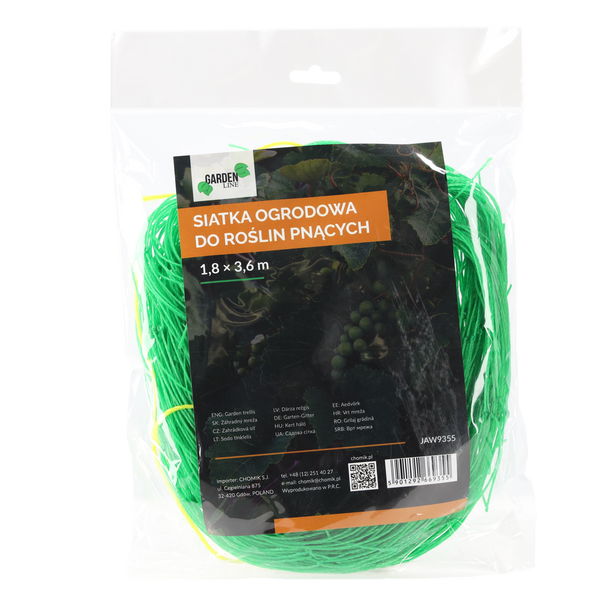 ZÁHRADNÁ MREŽA NA POPÍNAVÉ RASTLINY 1,8 x 3,6 M balenie=6 ks *9355