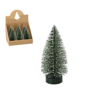 CHRISTMAS DECORATION MINI TREE 18 CM GREEN disp=6pcs