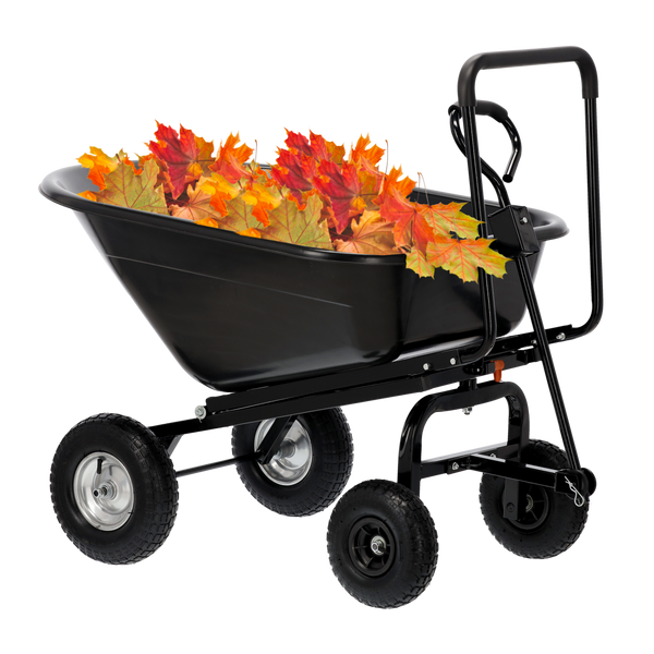 WÓZEK OGRODOWY CZARNY 160 L *7385