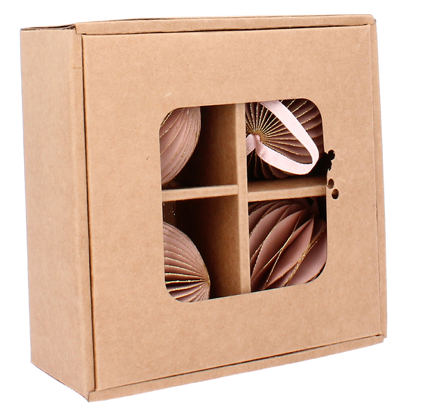 KPL. 4 ŠTOSŮ NA STROMEČEK Z PAPÍRU FI 7 CM RŮŽOVÉ balení=6ks *2037