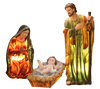 KPL. 3 FIGUR PODŚWIETLANYCH - ŚW. RODZINA 100 CM MASA ŻYWICZNA *3923