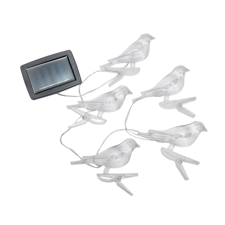 LED GHIRLANDA SOLARĂ PENTRU GRĂDINĂ LUNGIME 2 + 1,2 M CU CLIP 5 LED ALB CALD *6063