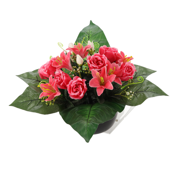 BOUQUET CH-22 ( WIDTH 40 CM, HEIGHT 30 CM) LILY MIX COLOR