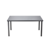 ALUMINUM GLASS TABLE 150 x 90 x 71 CM GREY