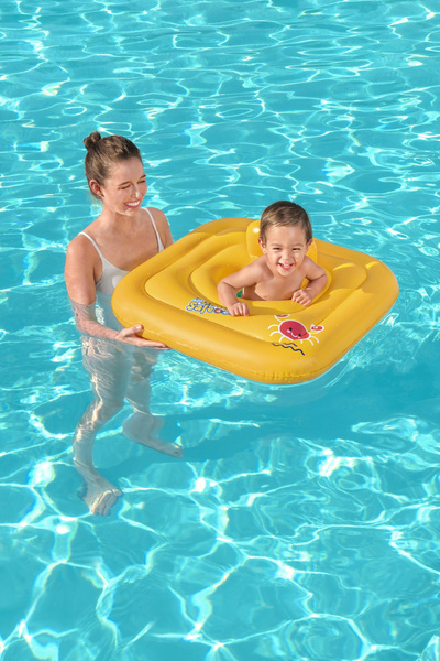 Swim Safe™ 30" x 30"/76cm x 76cm Wondersplash Square 3-Ring Baby Boat