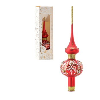 RED CHRISTMAS TREE TOPPER