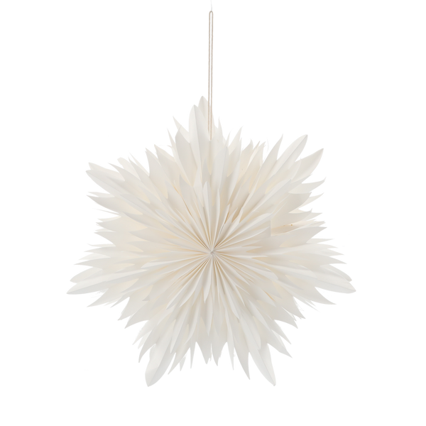 PAPER DECORATIVE STAR 40 CM WHITE DOUBLE-LAYER