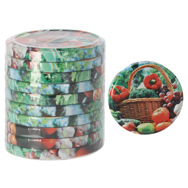 SET OF 10 LIDS DIA 82 VEGETABLE BASKET
