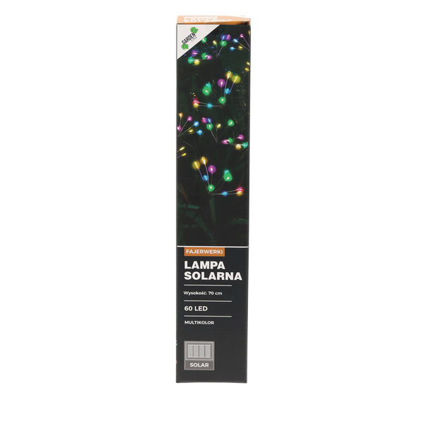 SOLÁRNÍ LAMPA H 70 CM OHŇOSTROJ 60 LED MULTIKOLOR *4767