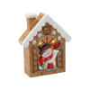 FIGURINE OF THE NATIVITY SCENE - HOUSE WITH SNOWMAN 28 X 10 X 33 CM LED 