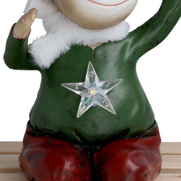 FIGURKA BOŻONAR. - RENIFER SIEDZĄCY CHŁOPCZYK / DZIEWCZYNKA Z WISZĄCYMI NOGAMI 60CM LED opak=1szt *1603