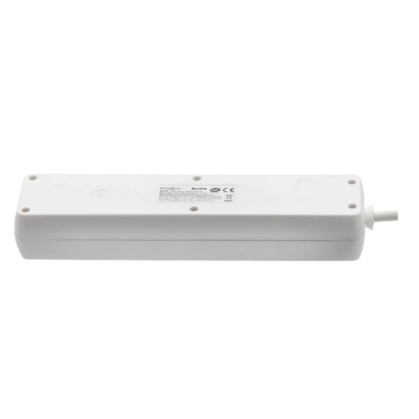 EXTENSION CORD POWER STRIP WITH SWITCH 4 SOCKETS 1.5M WHITE