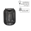 LANTERNĂ SOLARĂ NEAGRĂ 24 CM *8884